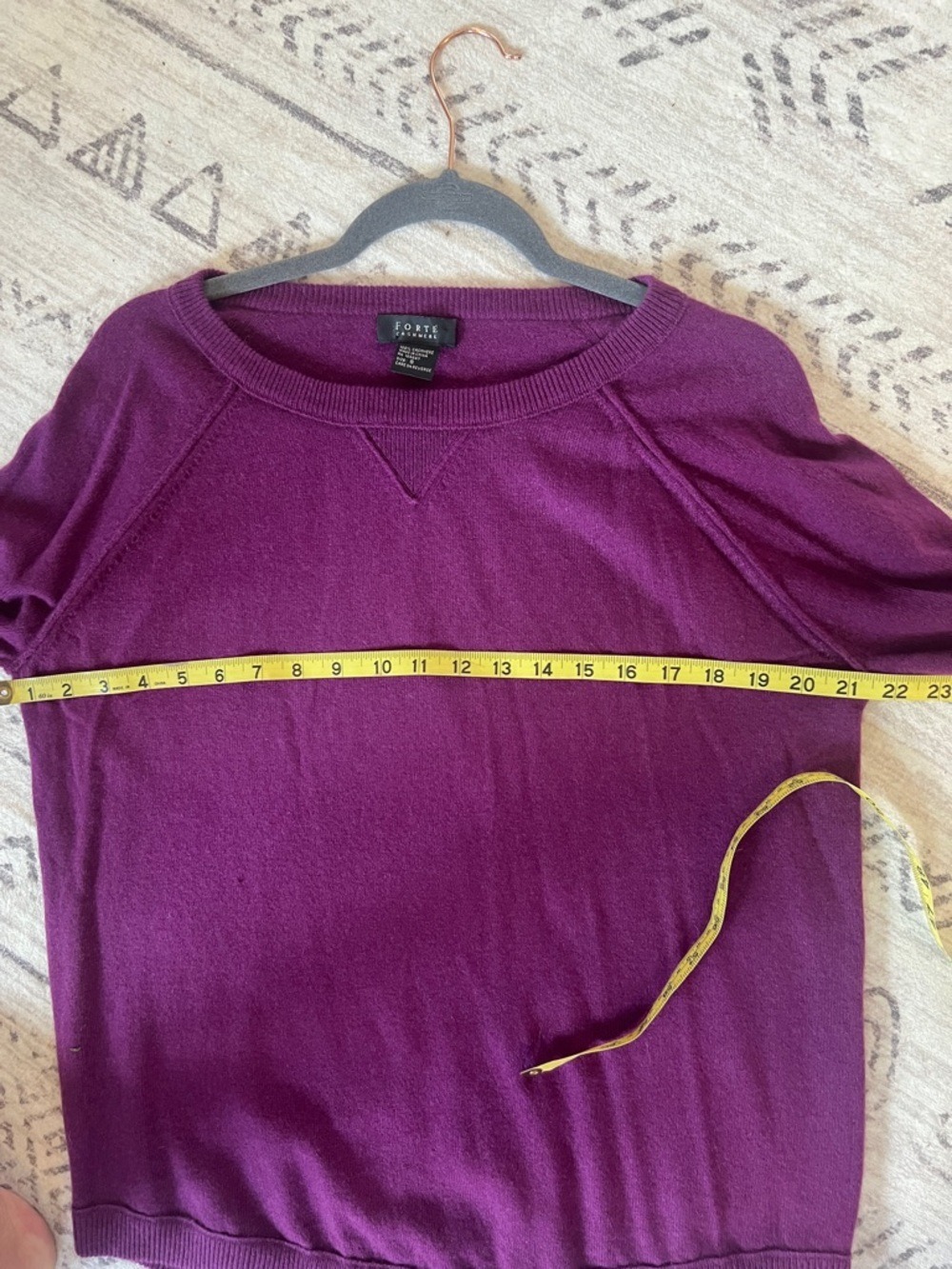 Forte Cashmere Purple Cowlneck Cashmere Sweater - Picture 4 of 8